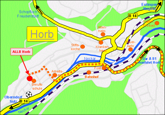 Anfahrt zum ALLB Horb